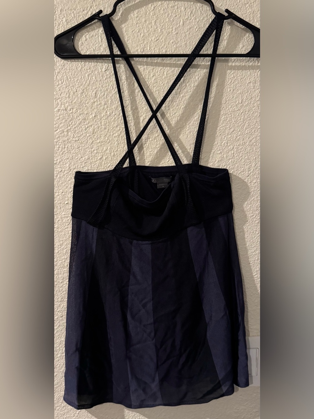 Armani Exchange Navy and Black Crossback Camisole